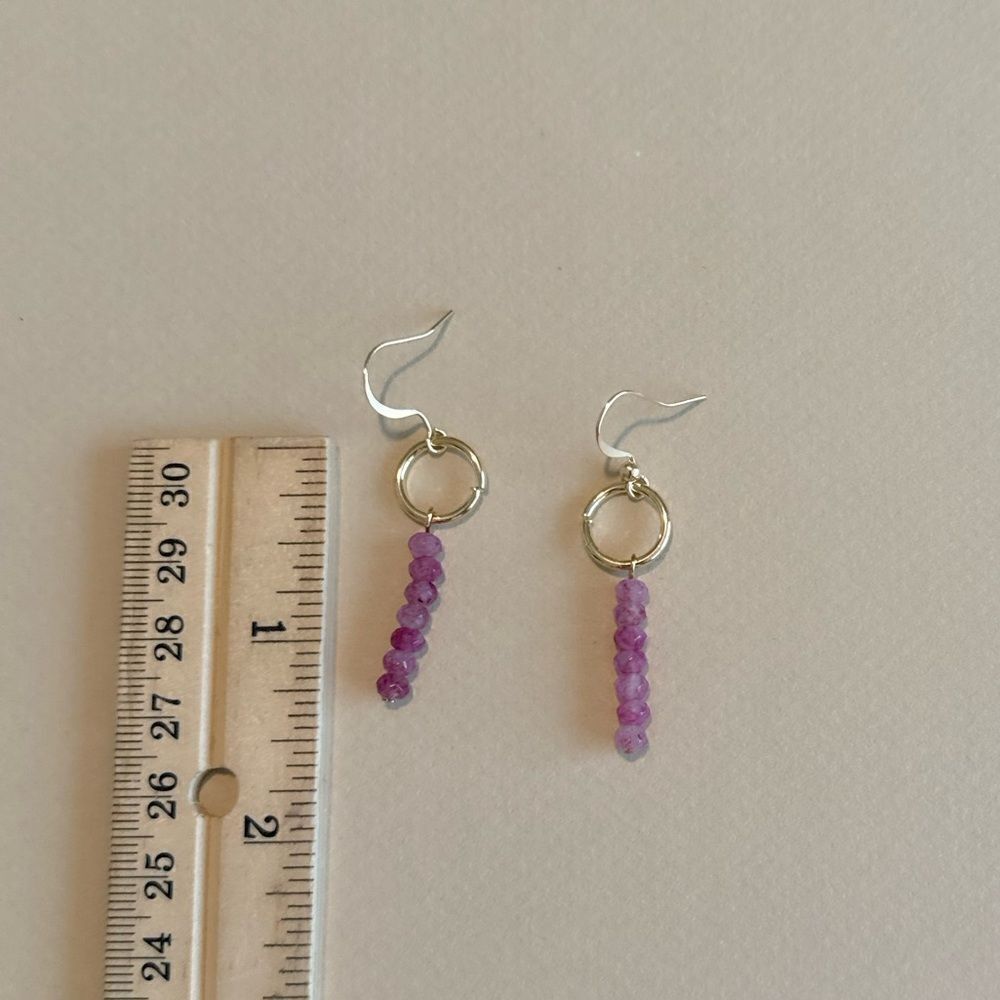 Stone drop earrings M762 - Picture 4 of 4
